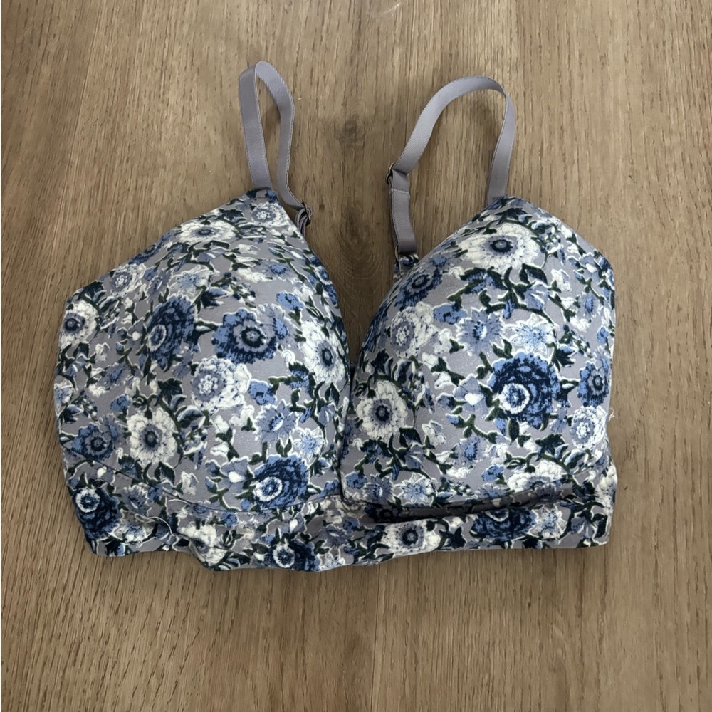34C Lucky Brand Floral Print Bra with Adjustable Straps